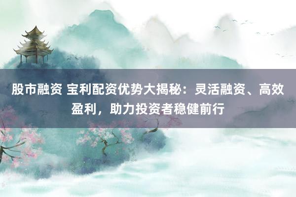 股市融资 宝利配资优势大揭秘：灵活融资、高效盈利，助力投资者稳健前行