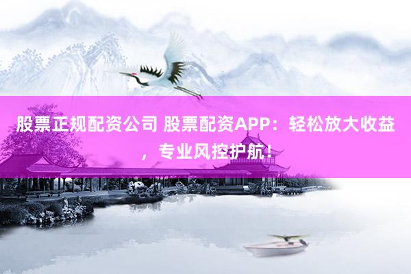 股票正规配资公司 股票配资APP:轻松放大收益,专业风控护航!