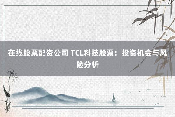 在线股票配资公司 TCL科技股票：投资机会与风险分析